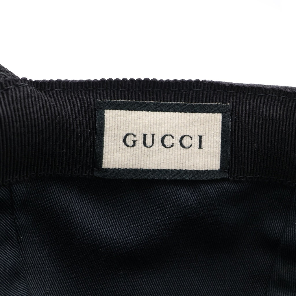 GUCCI(グッチ) インターロッキングG シェリーラインキャップ ベースボールキャップ 帽子 ブラック