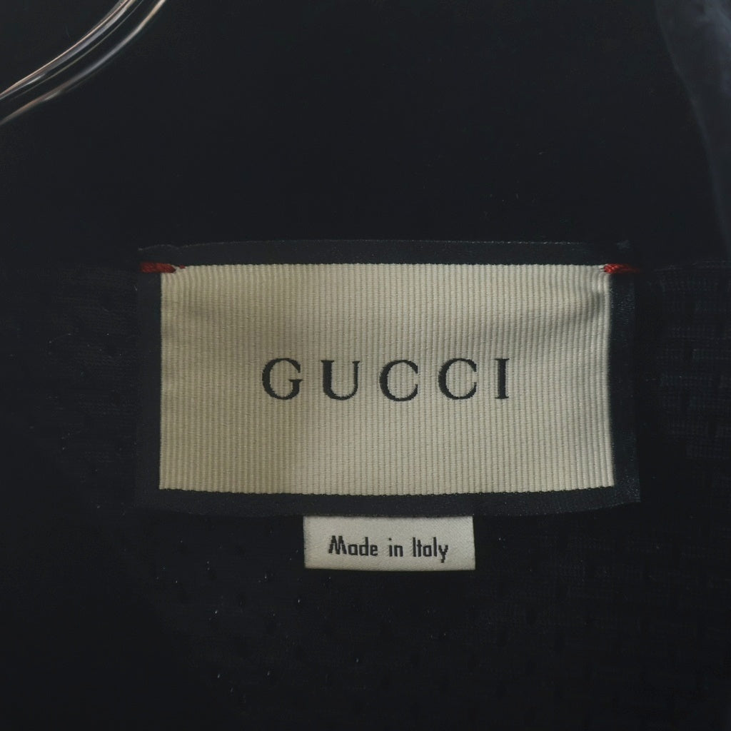 GUCCI(グッチ) フロントロゴジップアップジャケット ベロアジャケット ブラック