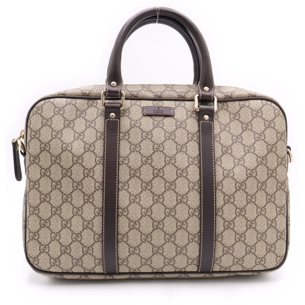 GUCCI(グッチ) 2WAY GGスプリーム ハンドバック ブリーフバック ベージュ レディース