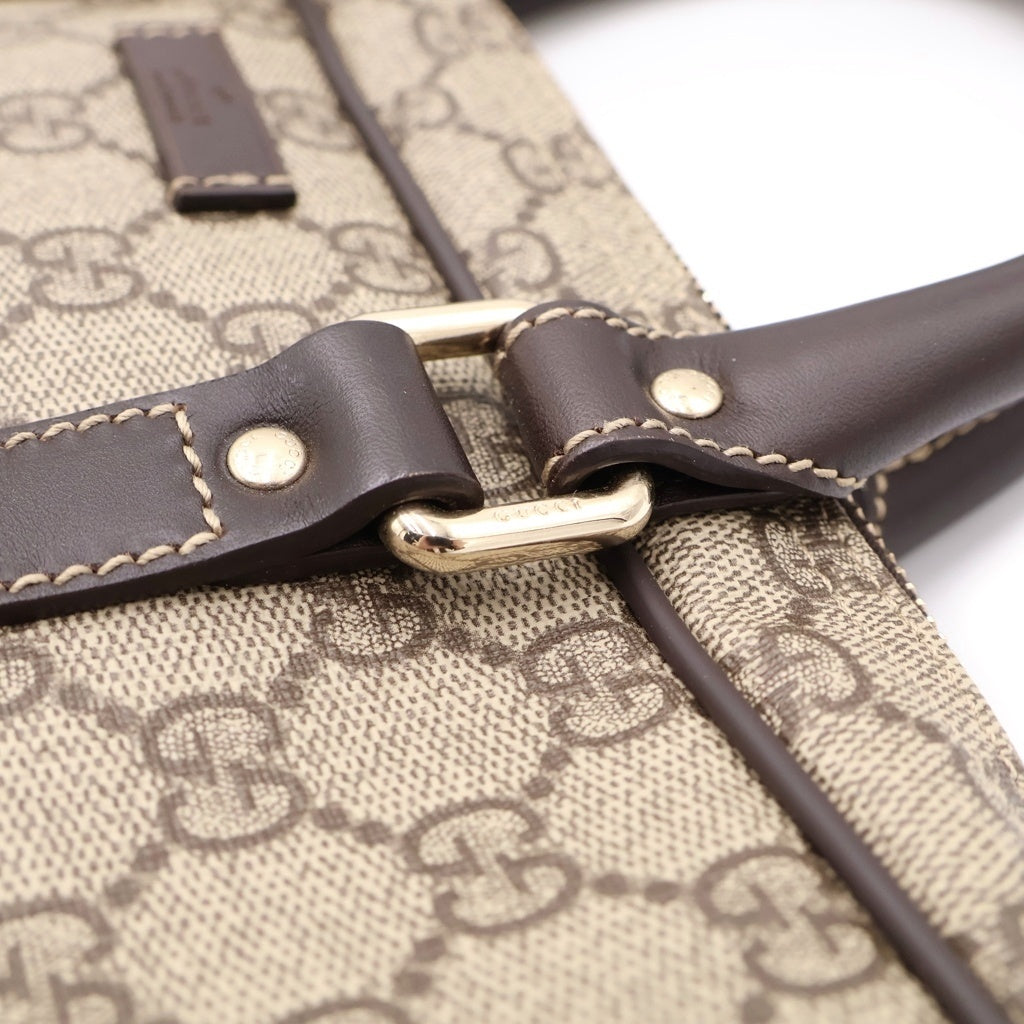 GUCCI(グッチ) 2WAY GGスプリーム ハンドバック ブリーフバック ベージュ レディース