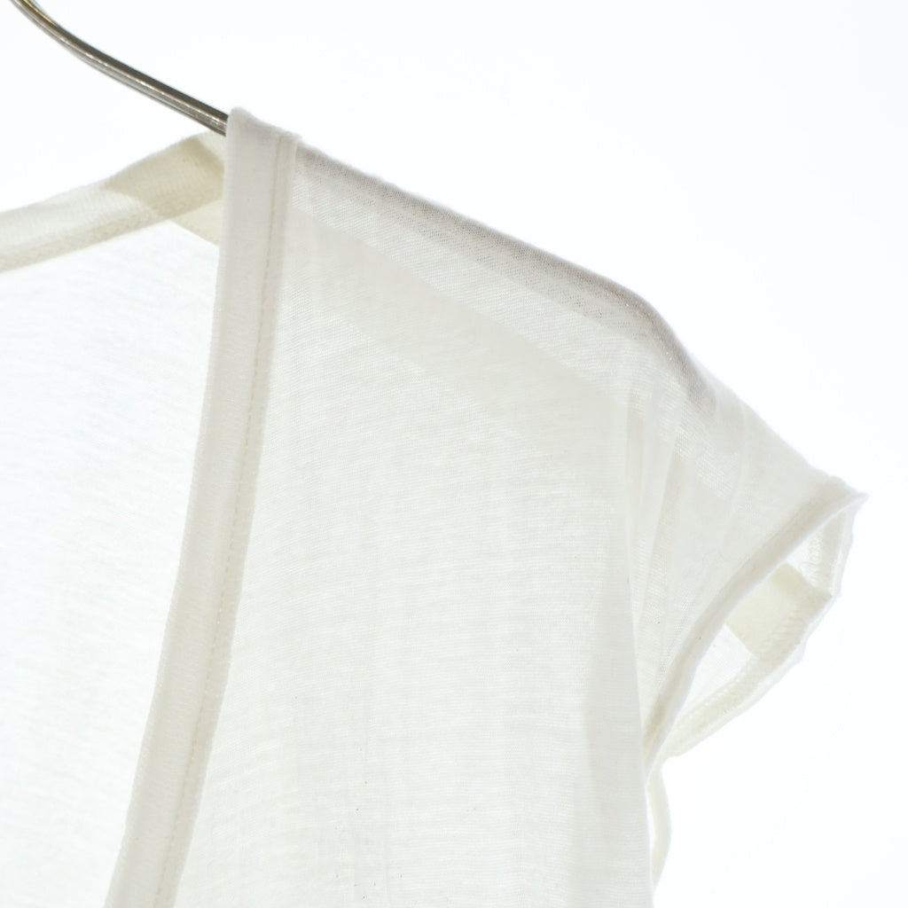 Rick Owens(リックオウエンス) 24AW Vネックロング丈ノースリーブトップス ホワイト