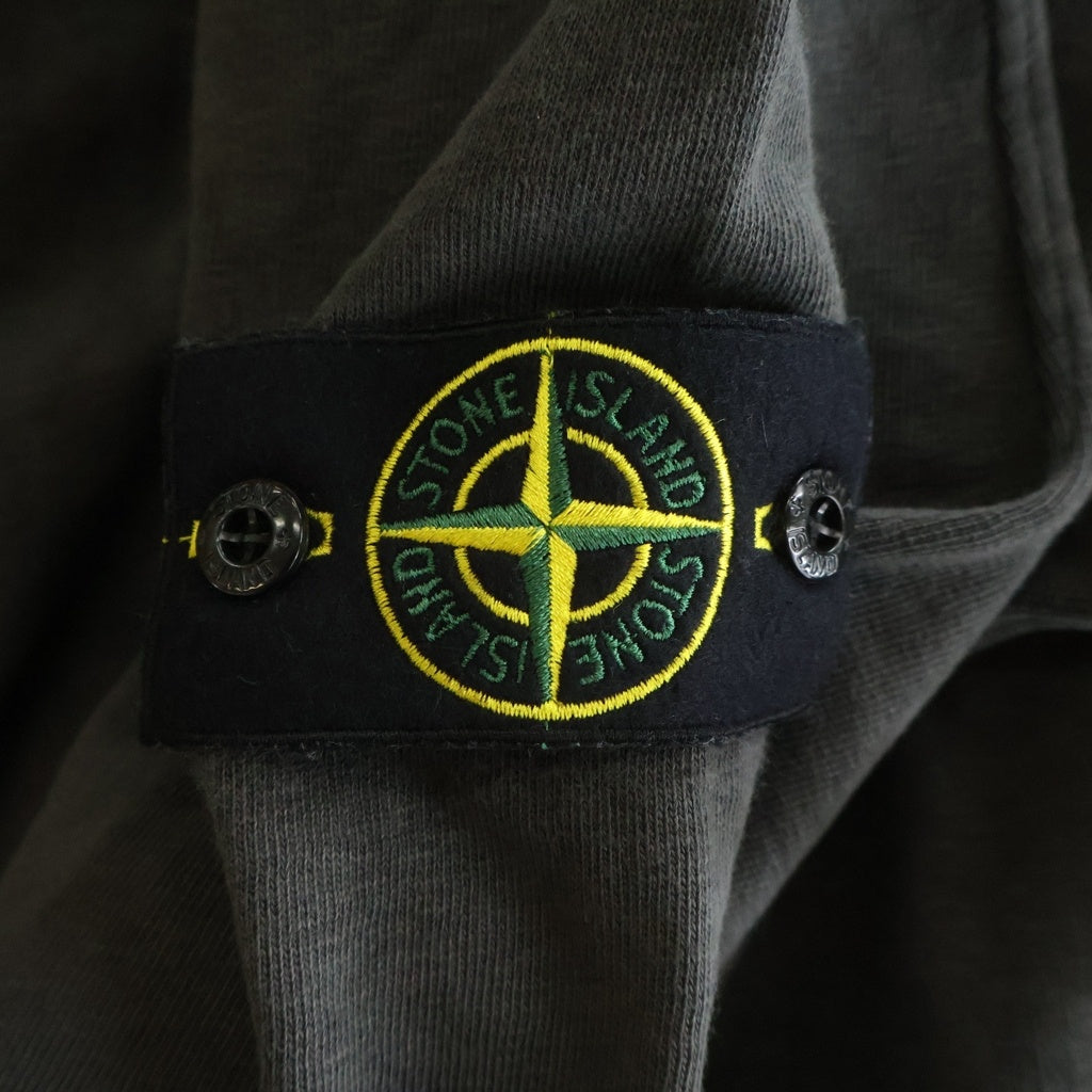 STONE ISLAND(ストーンアイランド) Cotton Fleece Zip Hoodie 袖パッチ