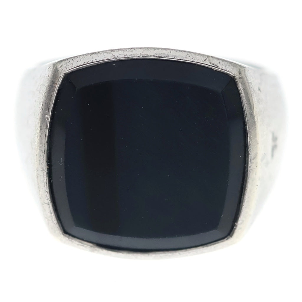 TOMWOOD(トムウッド) Cushion Black Onyx クッションリング シルバー