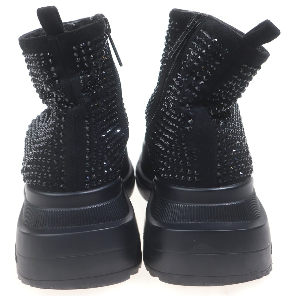 YELLO(イエロ) Cosmosneaker Short boots スタッズ装飾 ショートブーツ ブラック レディース