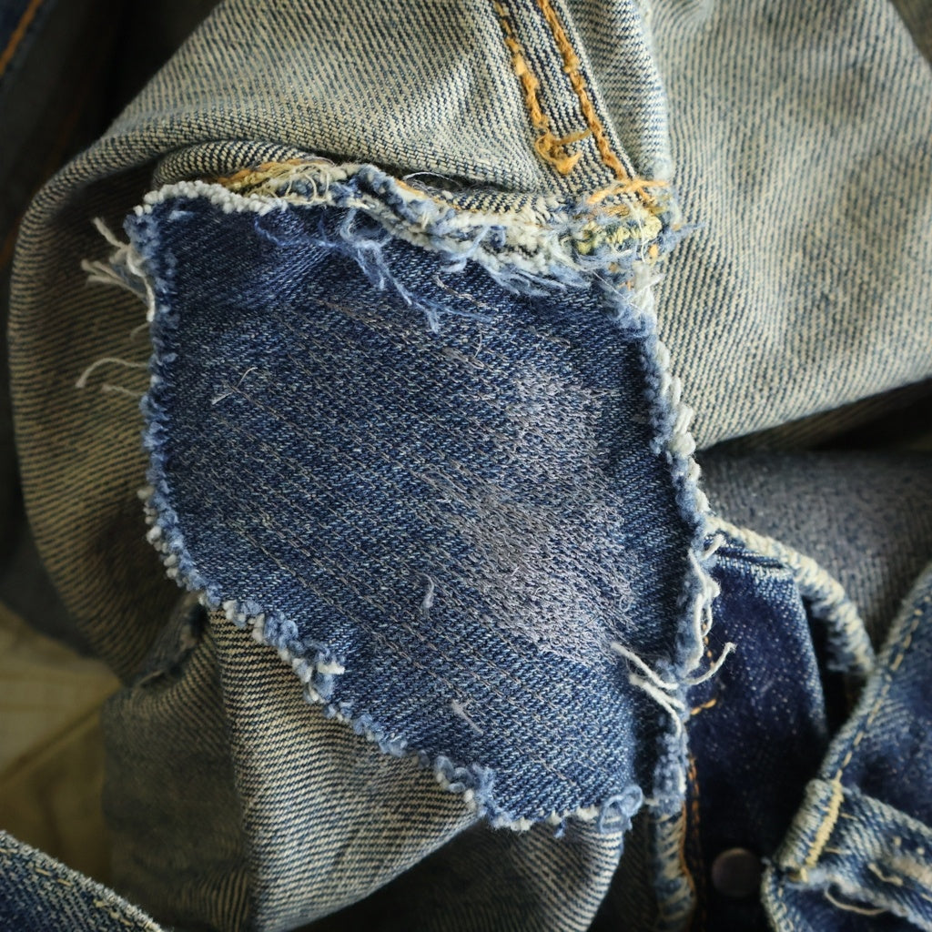 Levi's(リーバイス) 40-50S VINTAGE 501XX 47モデル 革パッチ ビッグE 片面タブ 隠しリベット裏15 デニムパンツ インディゴ
