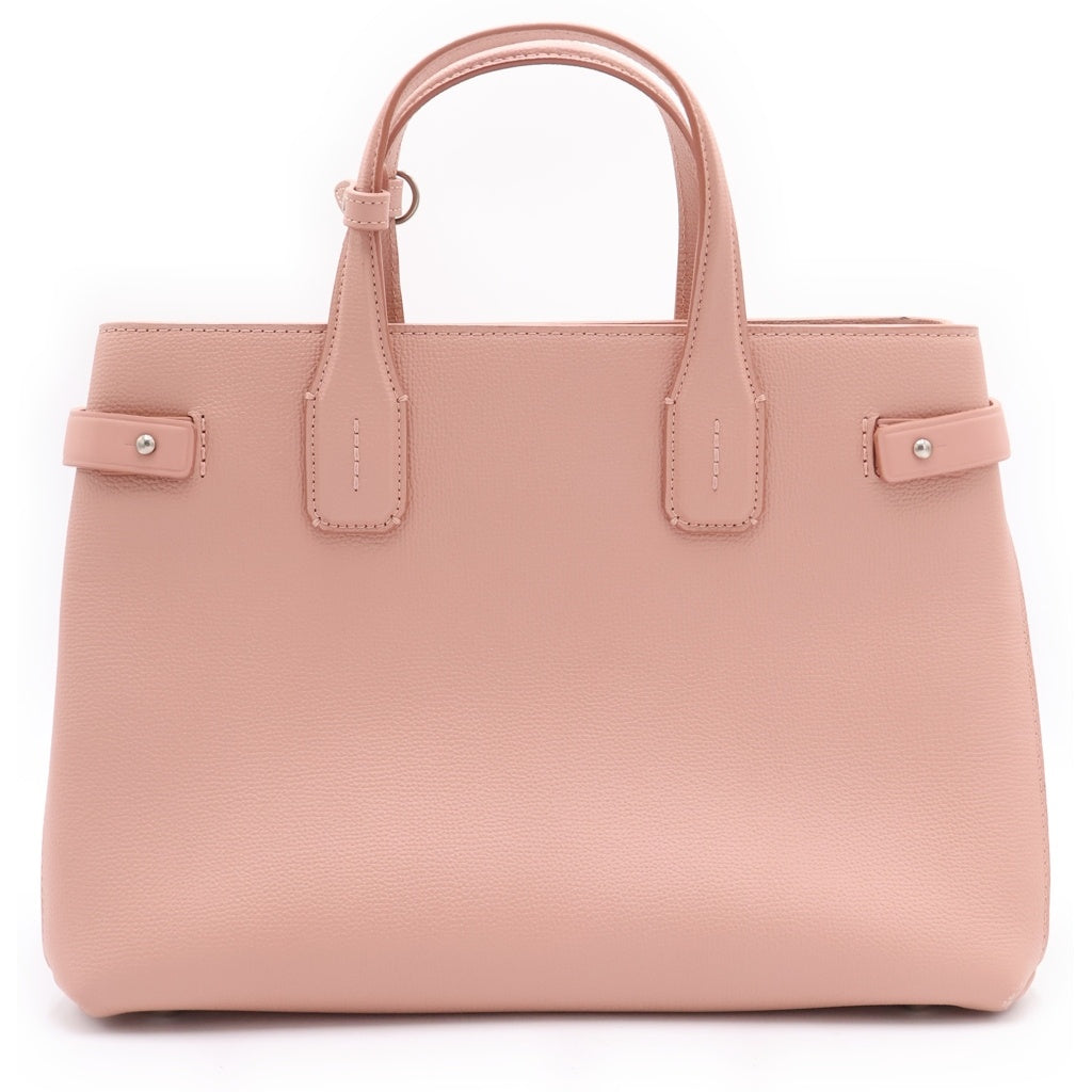 BURBERRY(バーバリー) 2WAY フロントロゴ レザーハンドバッグ ショルダーバック ピンク レディース