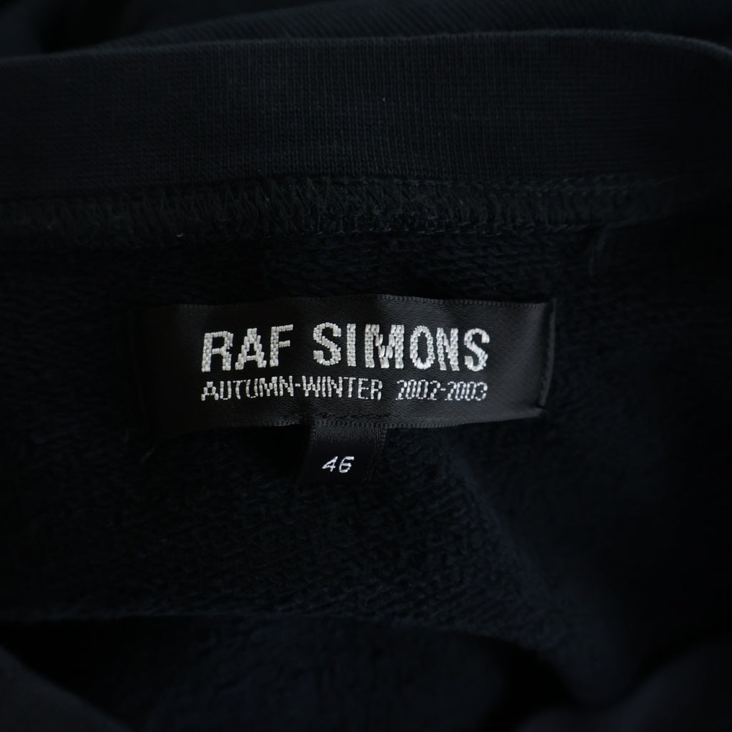RAF SIMONS(ラフシモンズ) 02 03AW Virginia Creeper期 Sweater カレッジロゴプリント クルーネックスウェット トレーナー ネイビー