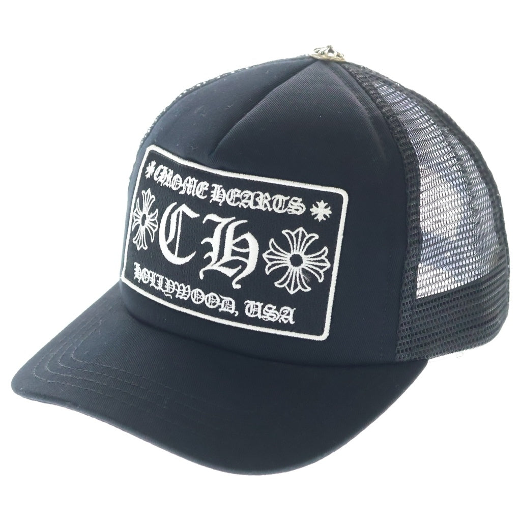 CHROME HEARTS(クロムハーツ) TRUCKER CAP トラッカーキャップ CHパッチクロスボール付メッシュ帽子 ブラック