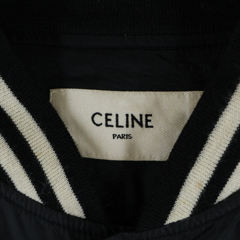 CELINE(セリーヌ) ロゴ テディ ナイロンジャケット ブルゾン ブラック 2W365495M