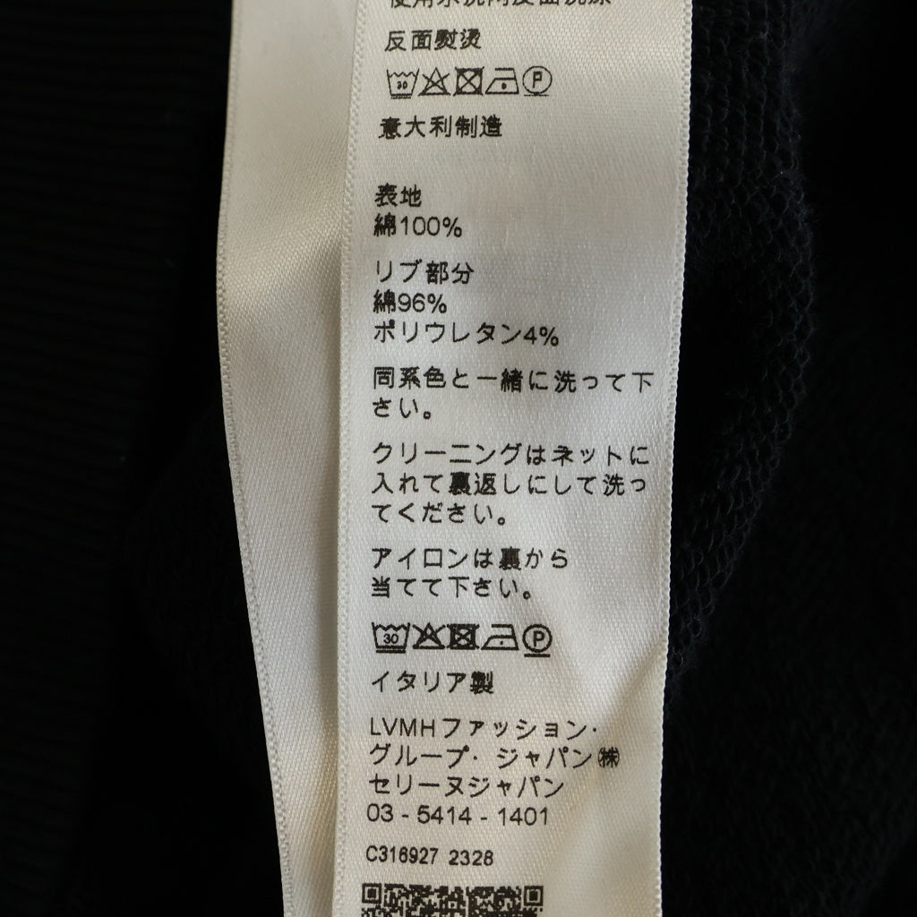 CELINE(セリーヌ) ルーズ フーディー コットンフリース プルオーバースウェットパーカー ブラック 2Y468670Q.38NO