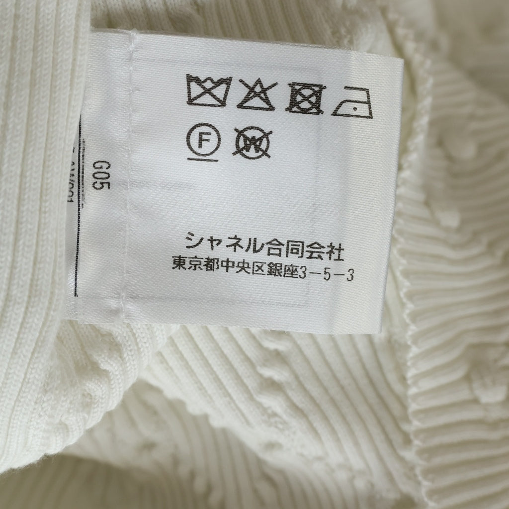 CHANEL　シャネル　ココマーク　刺繍　ニット　長袖　トレーナー　ホワイト CHANEL(シャネル) ココマーク コットンタートルネック ニット ホワイト