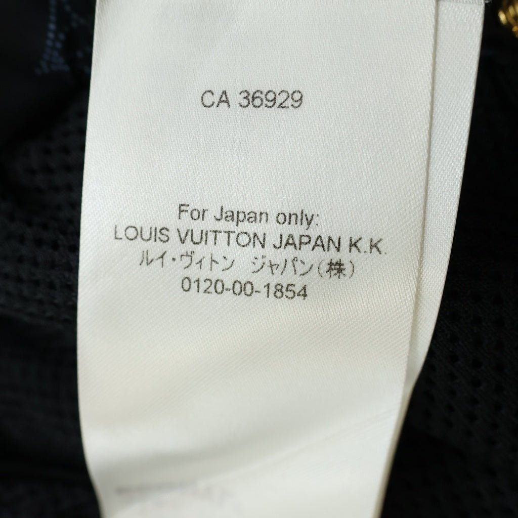 LOUIS VUITTON(ルイヴィトン) モノグラム ステンシルエフェクト ジョギングパンツ ナイロンパンツ ブラック/ブルー RW221W J56 FMPA55