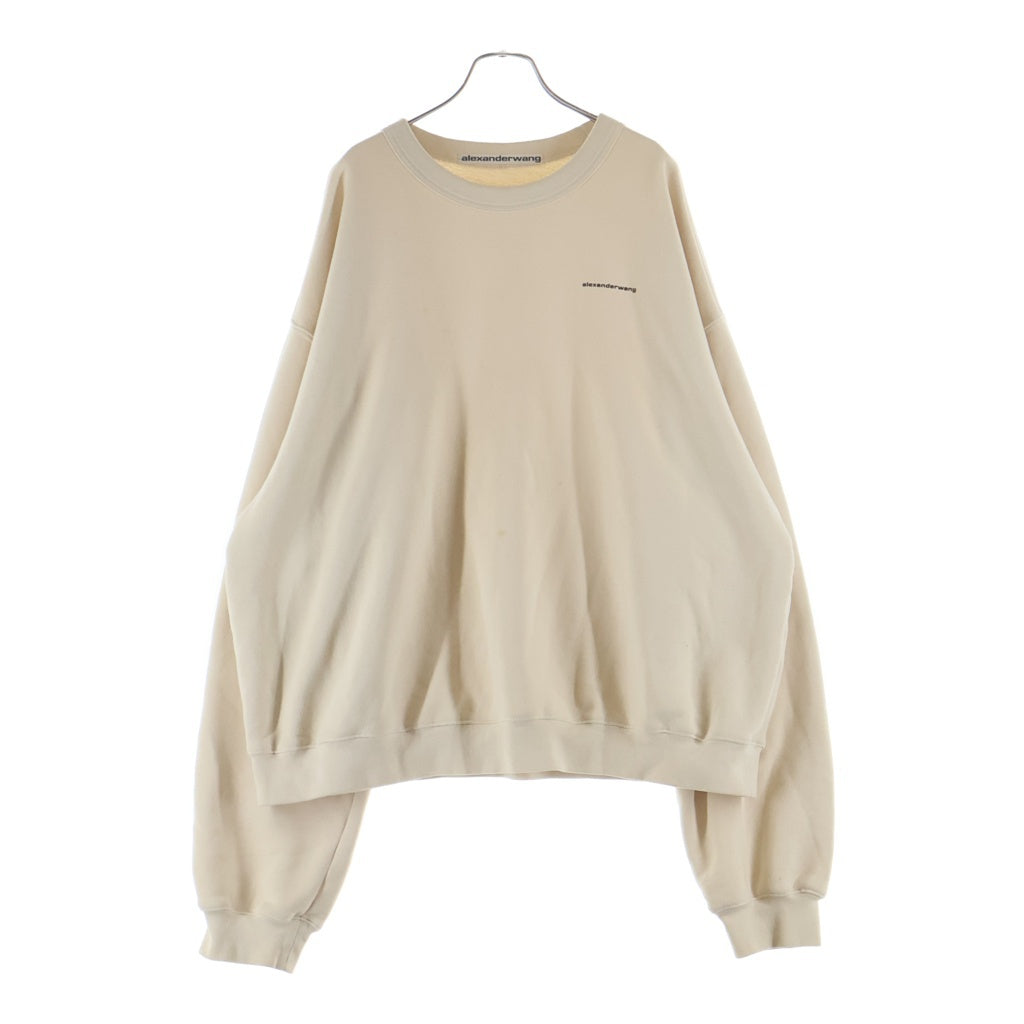 ALEXANDER WANG(アレキサンダーワン) フロントロゴ スウェット ロングスリーブTシャツ アイボリー UCC2221530