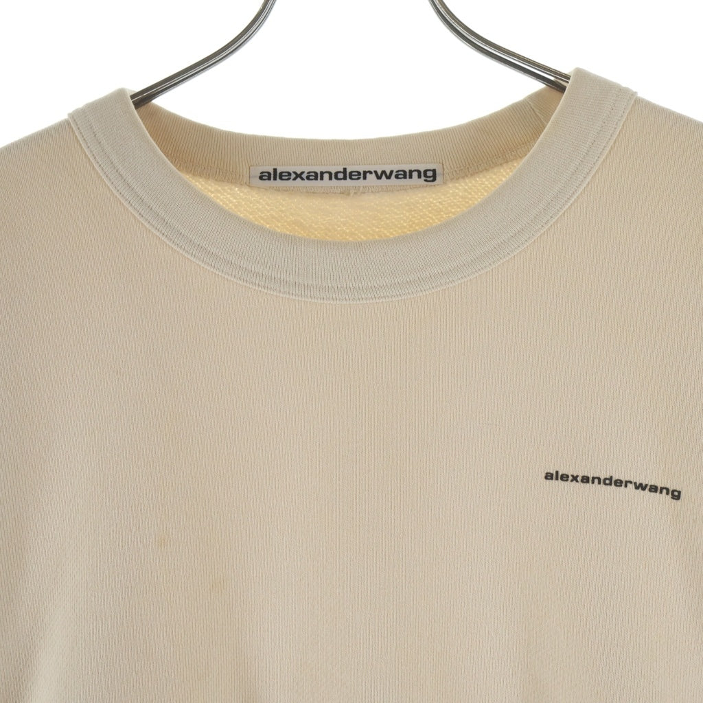 ALEXANDER WANG(アレキサンダーワン) フロントロゴ スウェット ロングスリーブTシャツ アイボリー UCC2221530