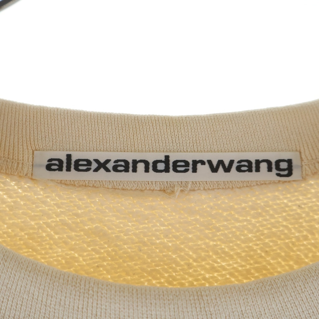 ALEXANDER WANG(アレキサンダーワン) フロントロゴ スウェット ロングスリーブTシャツ アイボリー UCC2221530