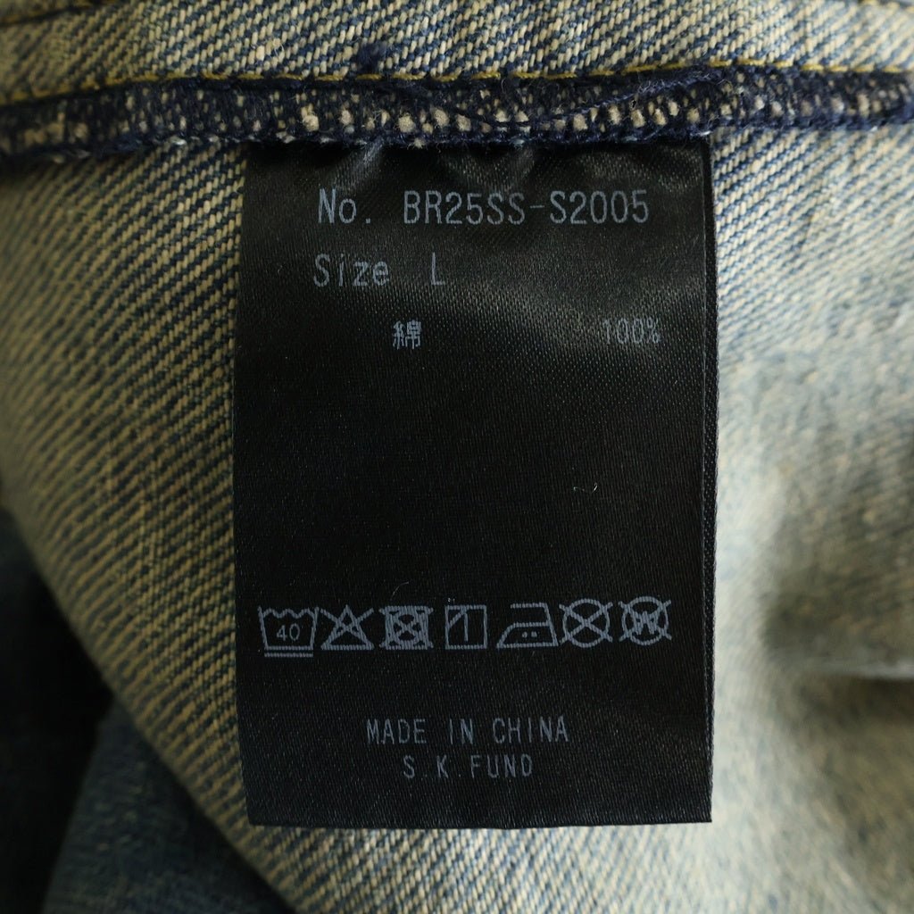 BREATH(ブレス) スタッズ装飾 デニム半袖シャツ インディゴ BR25SS-S2005