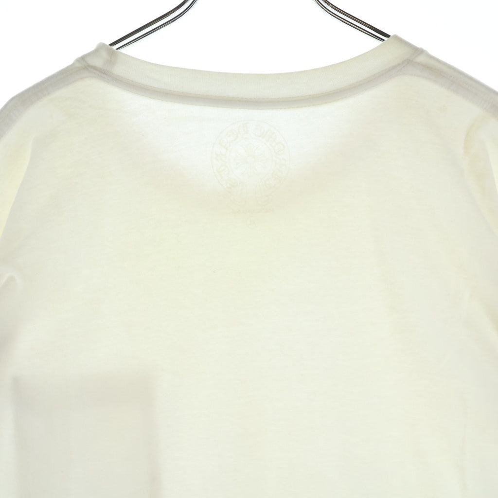 CHROME HEARTS(クロムハーツ) Neck Logo ネックロゴ クルーネック半袖Tシャツカットソー ホワイト
