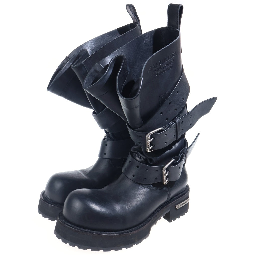 BALENCIAGA(バレンシアガ) VENOM ヴェノムレザーロングブーツ ブラック 41