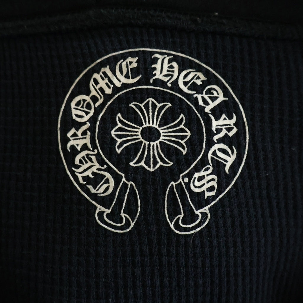 CHROME HEARTS(クロムハーツ) セメタリークロス ダガージップ 裏地サーマル ジップアップフーディ パーカー ブラック