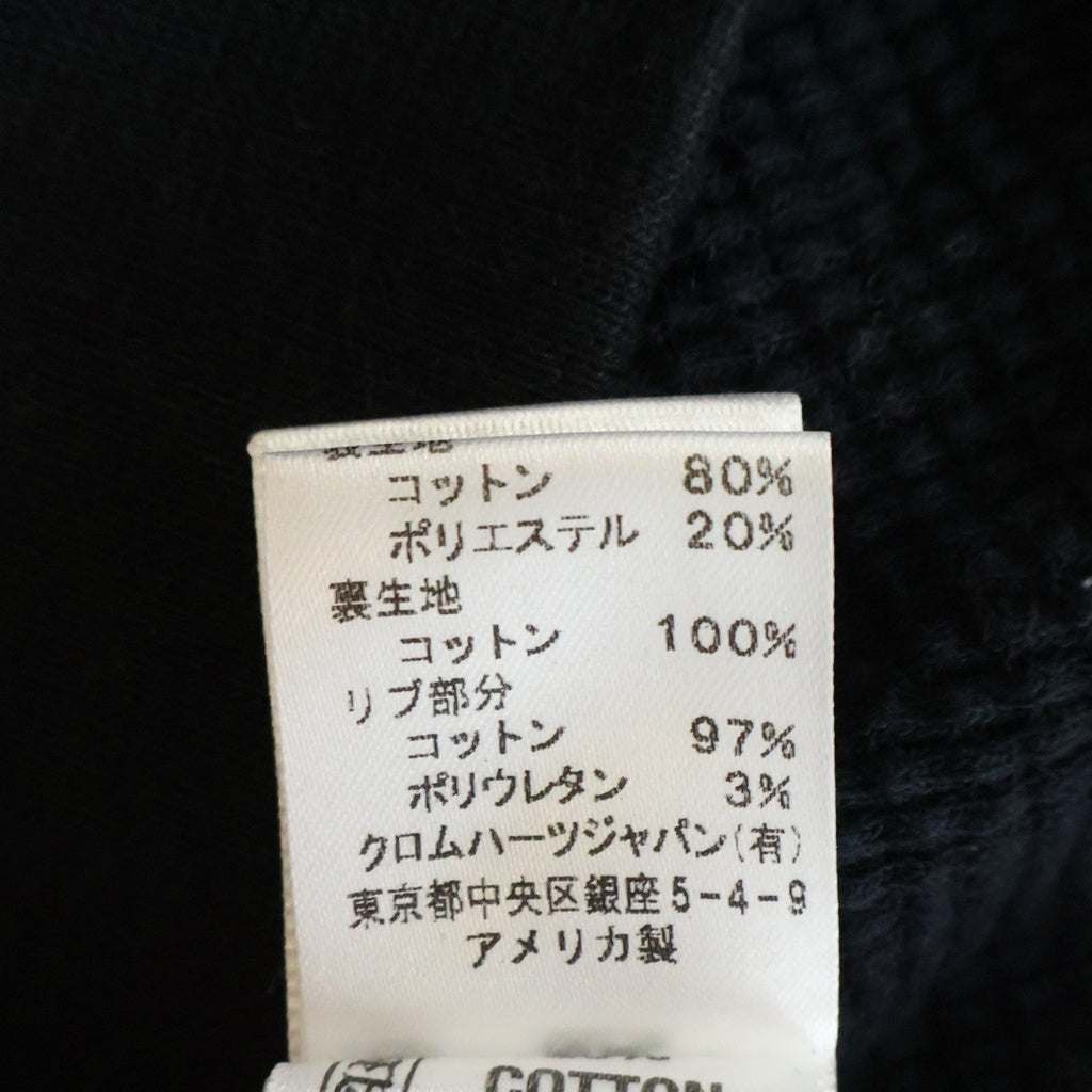 CHROME HEARTS(クロムハーツ) セメタリークロス ダガージップ 裏地サーマル ジップアップフーディ パーカー ブラック