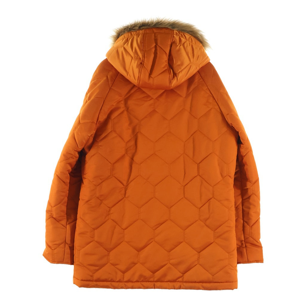 SUPREME(シュプリーム) 15AW Quilted Flight Satin Parka ジップアップキルティング サテンフライトジャケット オレンジ