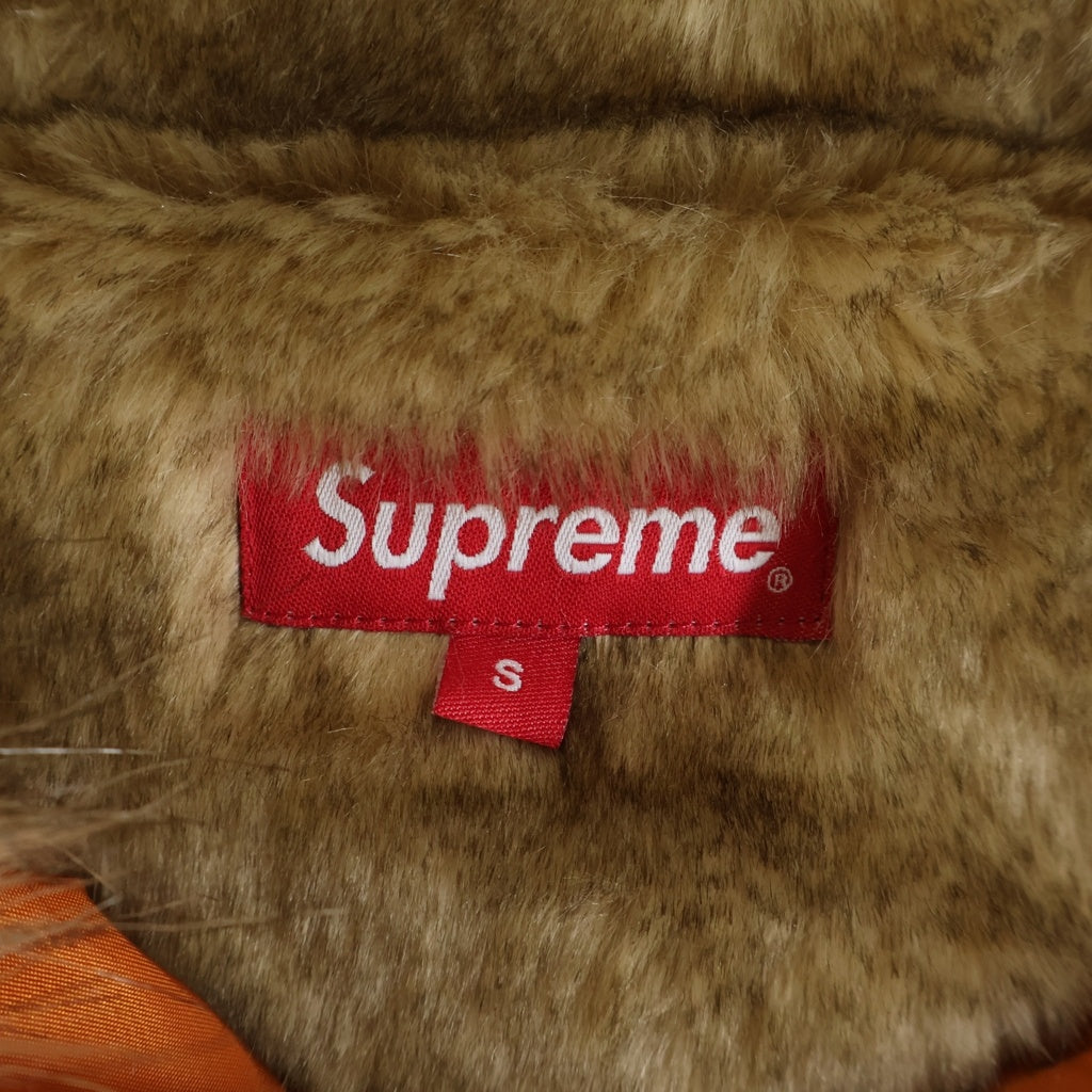 SUPREME(シュプリーム) 15AW Quilted Flight Satin Parka ジップアップキルティング サテンフライトジャケット オレンジ