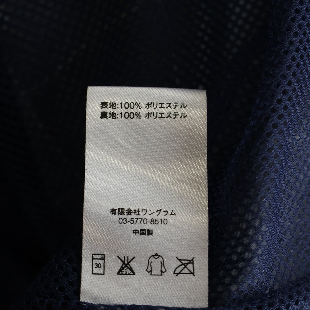 SUPREME(シュプリーム) 15AW Windbreaker Warm Up jacket チェック柄ジップアップ ナイロンジャケット ネイビー