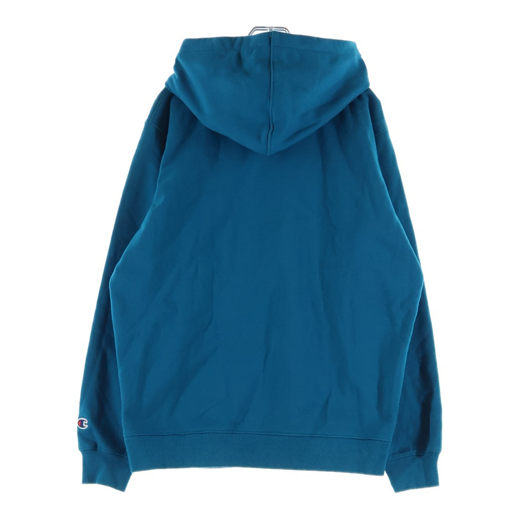 SUPREME(シュプリーム) 17SS ×Champion Hooded Sweatshirt チャンピオン フロントロゴプルオーバースウェットパーカー ターコイズ