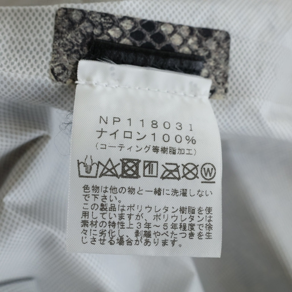 SUPREME(シュプリーム) 18SS ×THE NORTHFACE Sneakskin Taped Seam Coaches Jacket パイソン柄 ボタンアップ コーチジャケット ブラック/ホワイト NP118031
