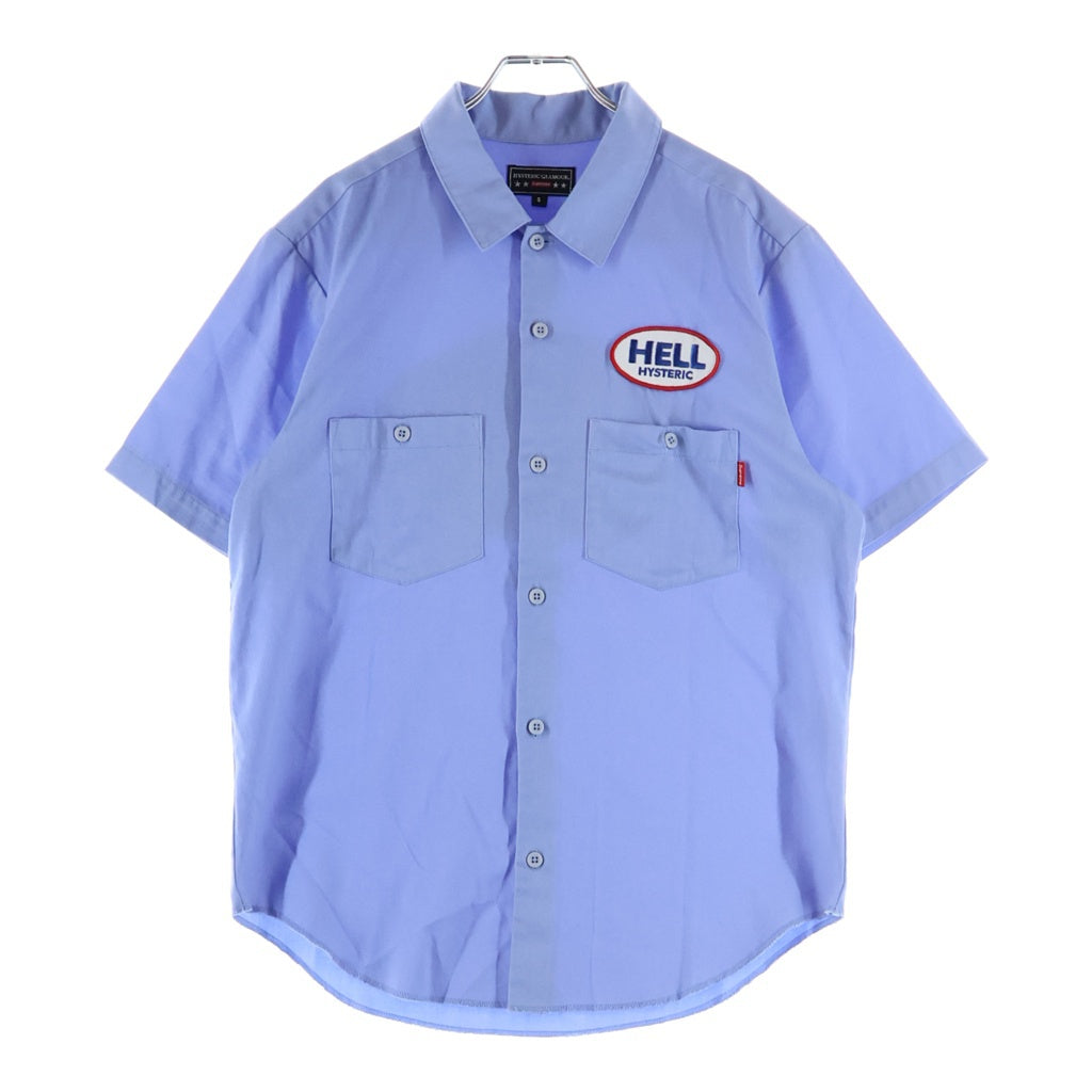 SUPREME(シュプリーム) 17AW ×HYSTERIC GLAMOUR Work Shirt ヒステリックグラマー 半袖ワークシャツ ライトブルー