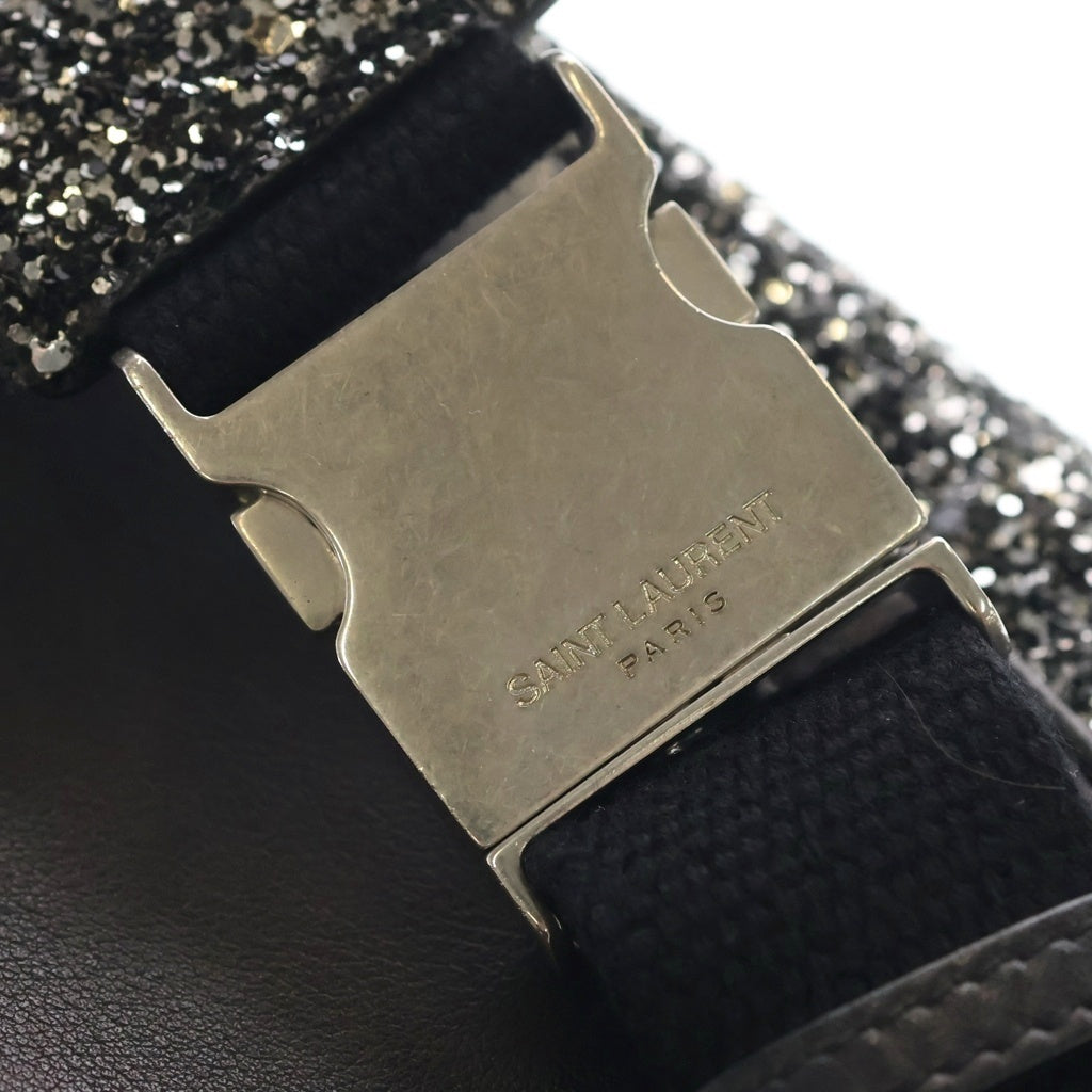 SAINT LAURENT PARIS(サンローランパリ) スパンコール ボディバッグ ウエストバッグ シルバー レディース