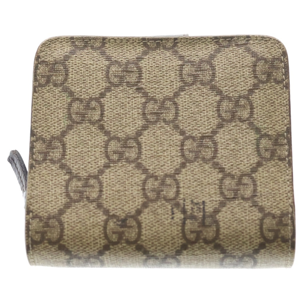 GUCCI(グッチ) GGスプリーム 2つ折り財布 コンパクトウォレット ベージュ レディース