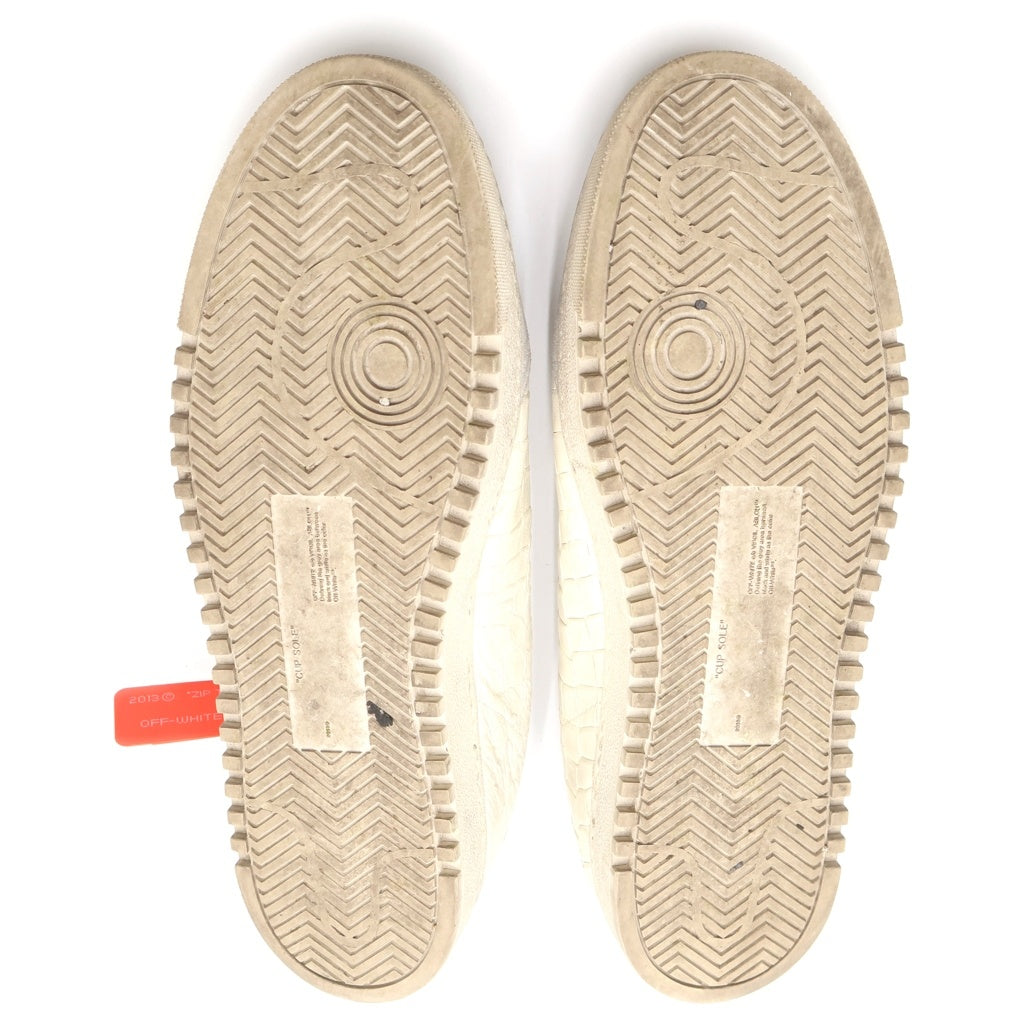 OFF-WHITE(オフホワイト) 19AW 2.0 Low Silver Crocodile クロコ型押し ローカットスニーカー シューズ ホワイト
