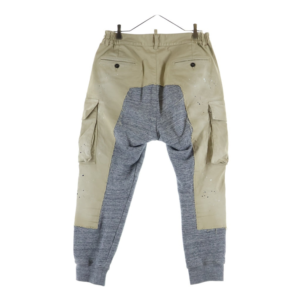 DSQUARED2(ディースクエアード) スウェットドッキングカーゴパンツ ストレートパンツ ベージュ
