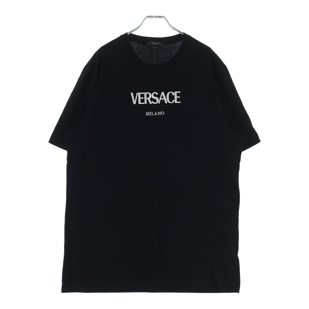 VERSACE(ヴェルサーチ) Embroidery Tee ロゴ刺繍 半袖Tシャツ ホワイト