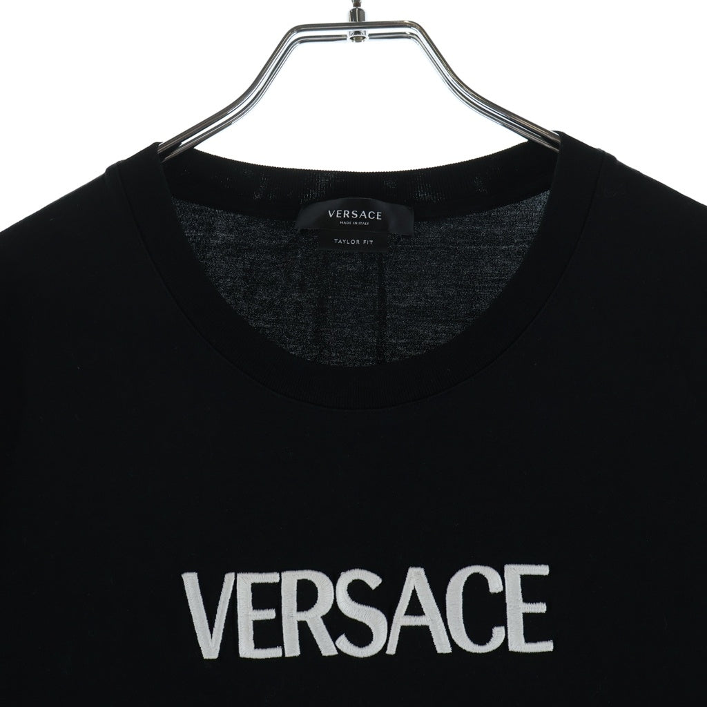 VERSACE(ヴェルサーチ) Embroidery Tee ロゴ刺繍 半袖Tシャツ ホワイト