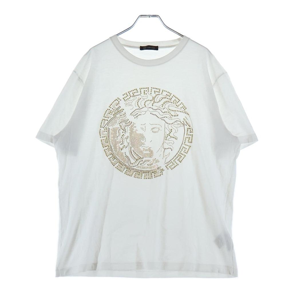 VERSACE(ヴェルサーチ) 19SS スタッズ装飾 半袖Tシャツ カットソー ホワイト