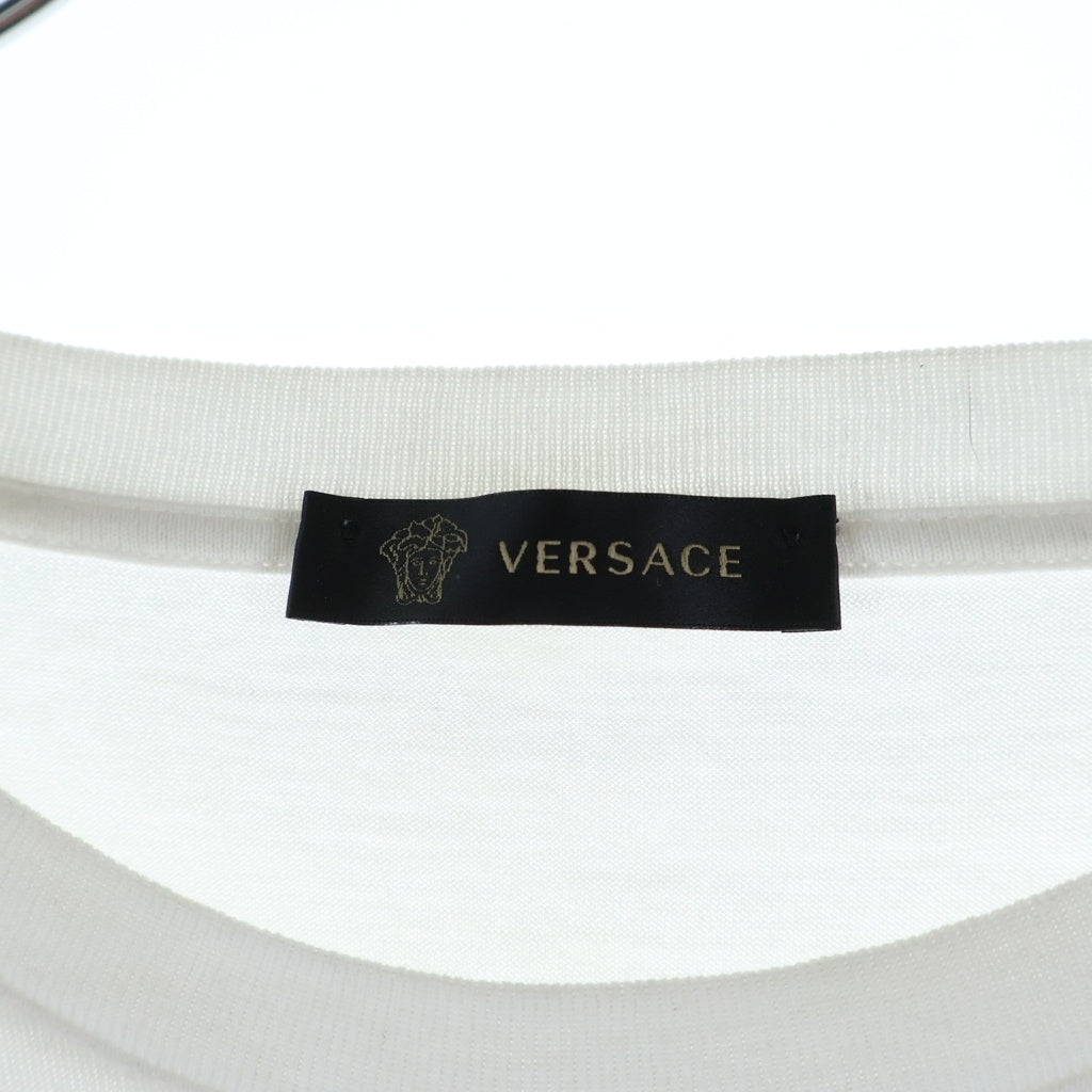 VERSACE(ヴェルサーチ) 19SS スタッズ装飾 半袖Tシャツ カットソー ホワイト