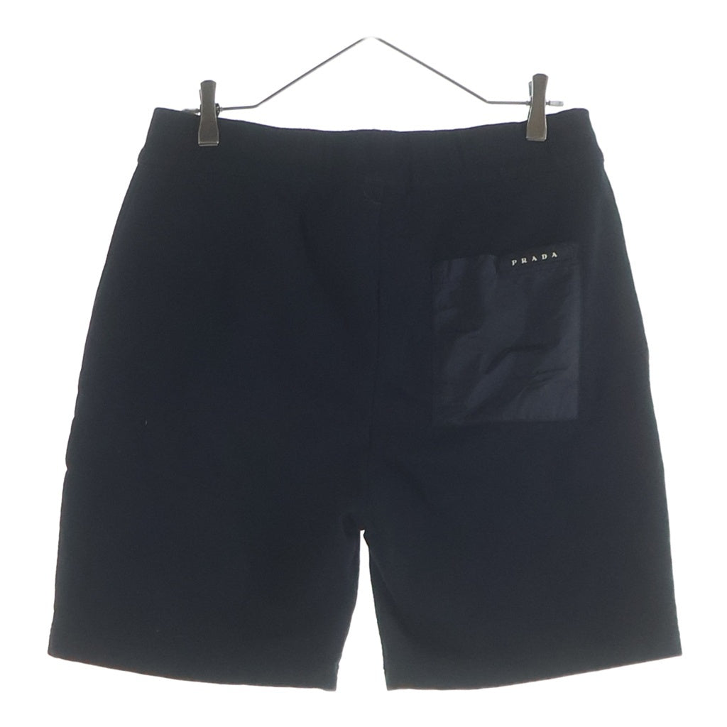 PRADA(プラダ) ポケットナイロン切り替え ハーフパンツ ショーツ ブラック SJP293 R201