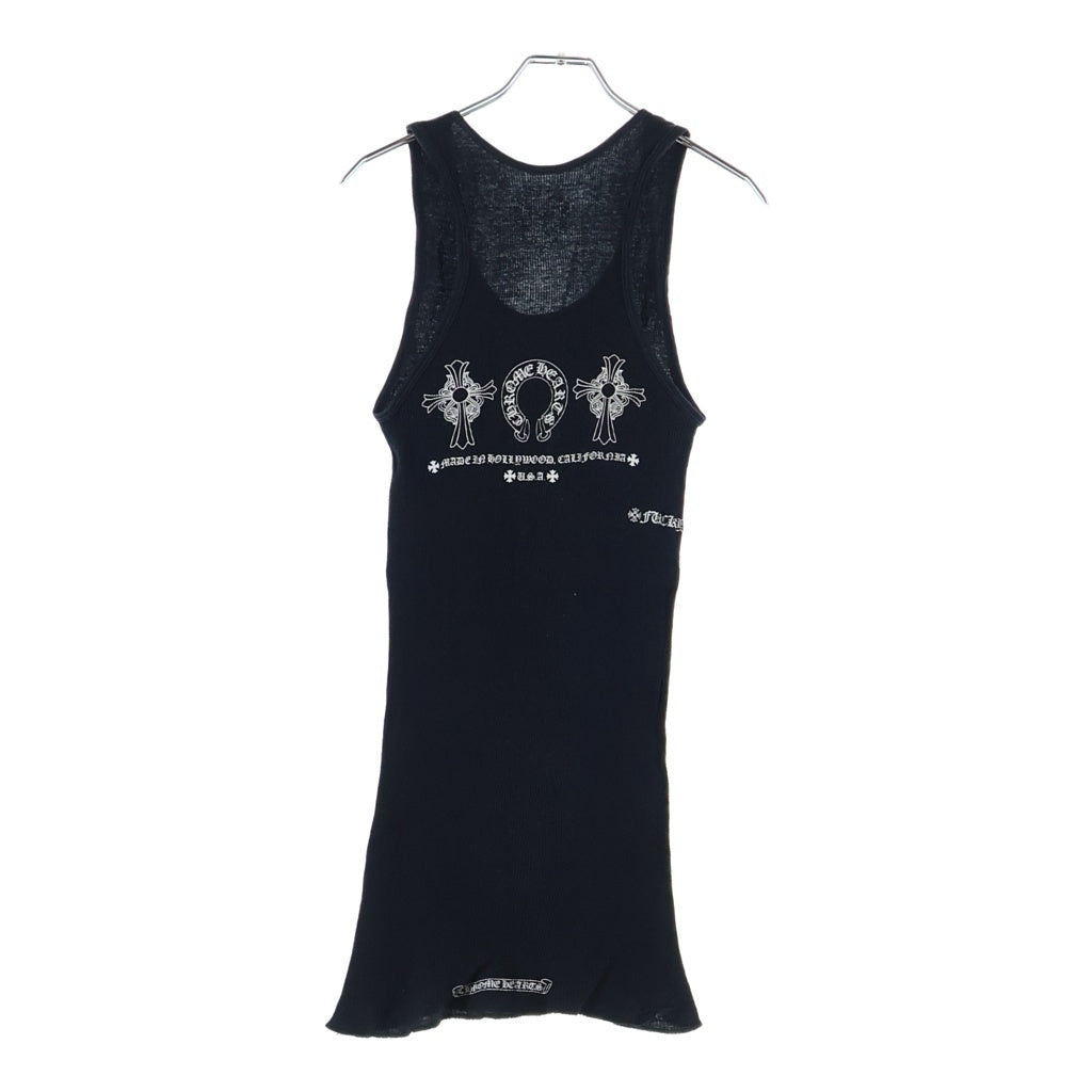 CHROME HEARTS(クロムハーツ) OLD HOUSESHOE TANK ホースシュー ロゴ タンクトップ ノースリーブ ブラック