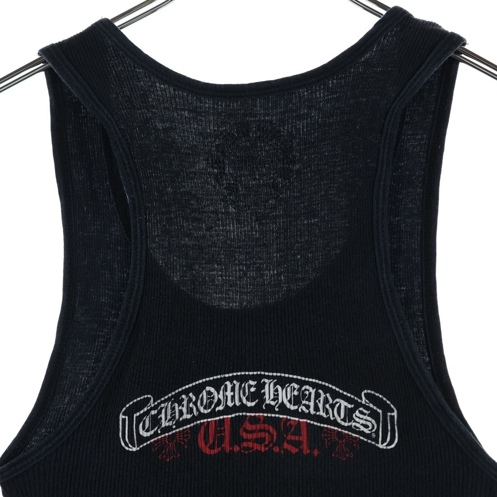 CHROME HEARTS(クロムハーツ) OLD SCRL LOGO TANK スクロール ロゴ タンクトップ ノースリーブ ブラック