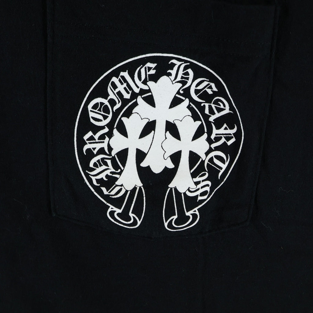 CHROME HEARTS(クロムハーツ) 3 CEMETERY CROSS TEE セメタリー ロゴプリント 半袖Tシャツ ブラック