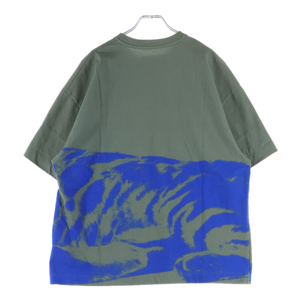 JIL SANDER(ジルサンダー) タイダイ柄 クルーネック Tシャツ カットソー グレー/ブルー