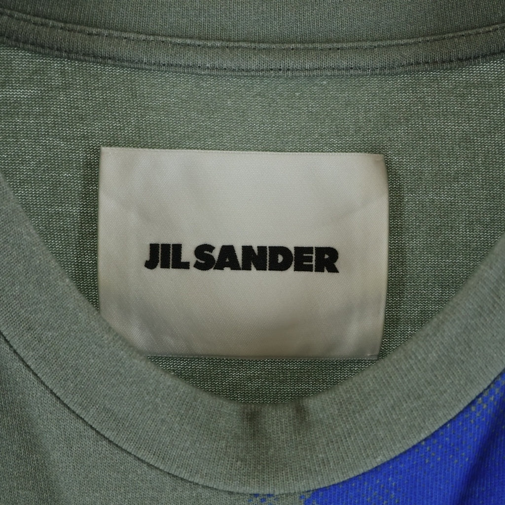 JIL SANDER(ジルサンダー) タイダイ柄 クルーネック Tシャツ カットソー グレー/ブルー