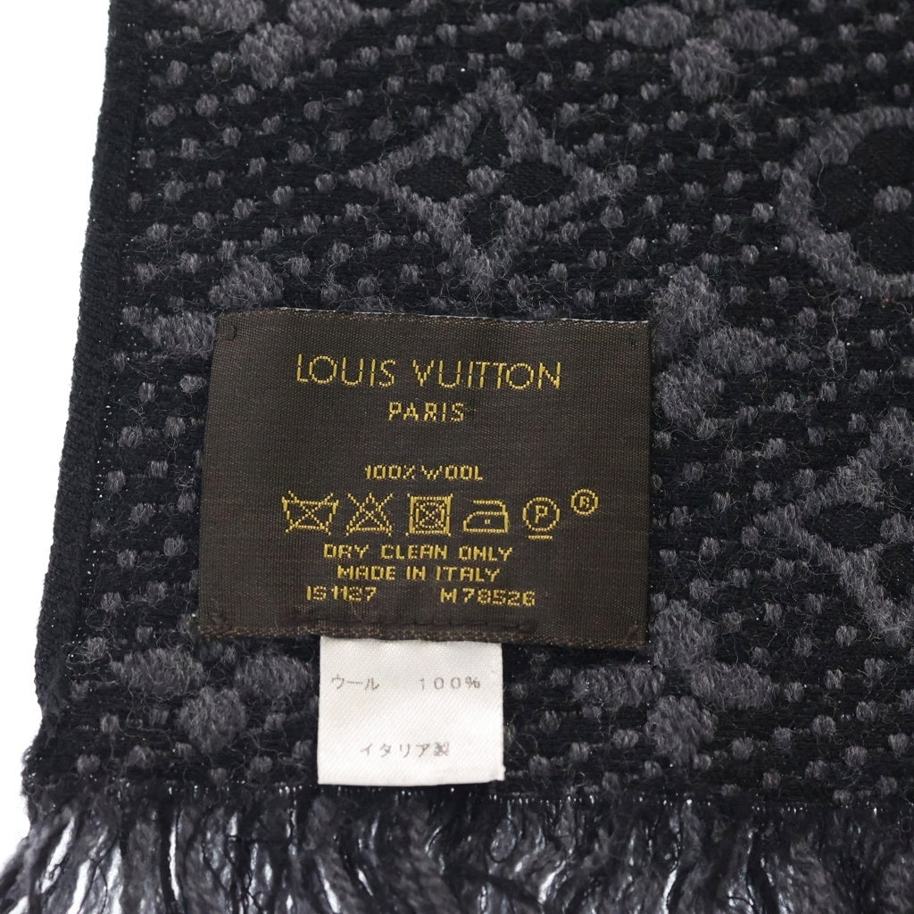 LOUIS VUITTON(ルイヴィトン) エシャルプ モノグラム クラシック アントラシット マフラー ストール ブラック