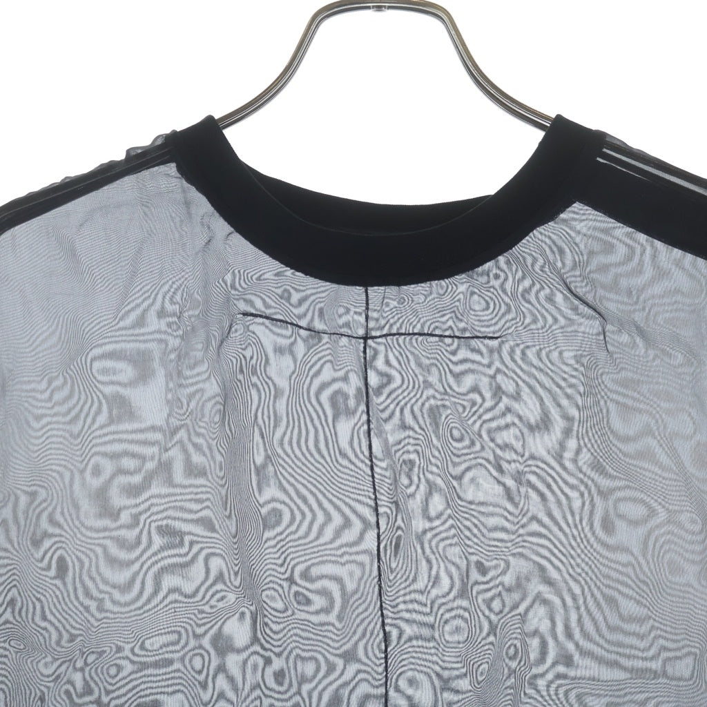 GIVENCHY(ジバンシィ) シースルー半袖カットソー ノースリーブTシャツ ブラック BM701K1050