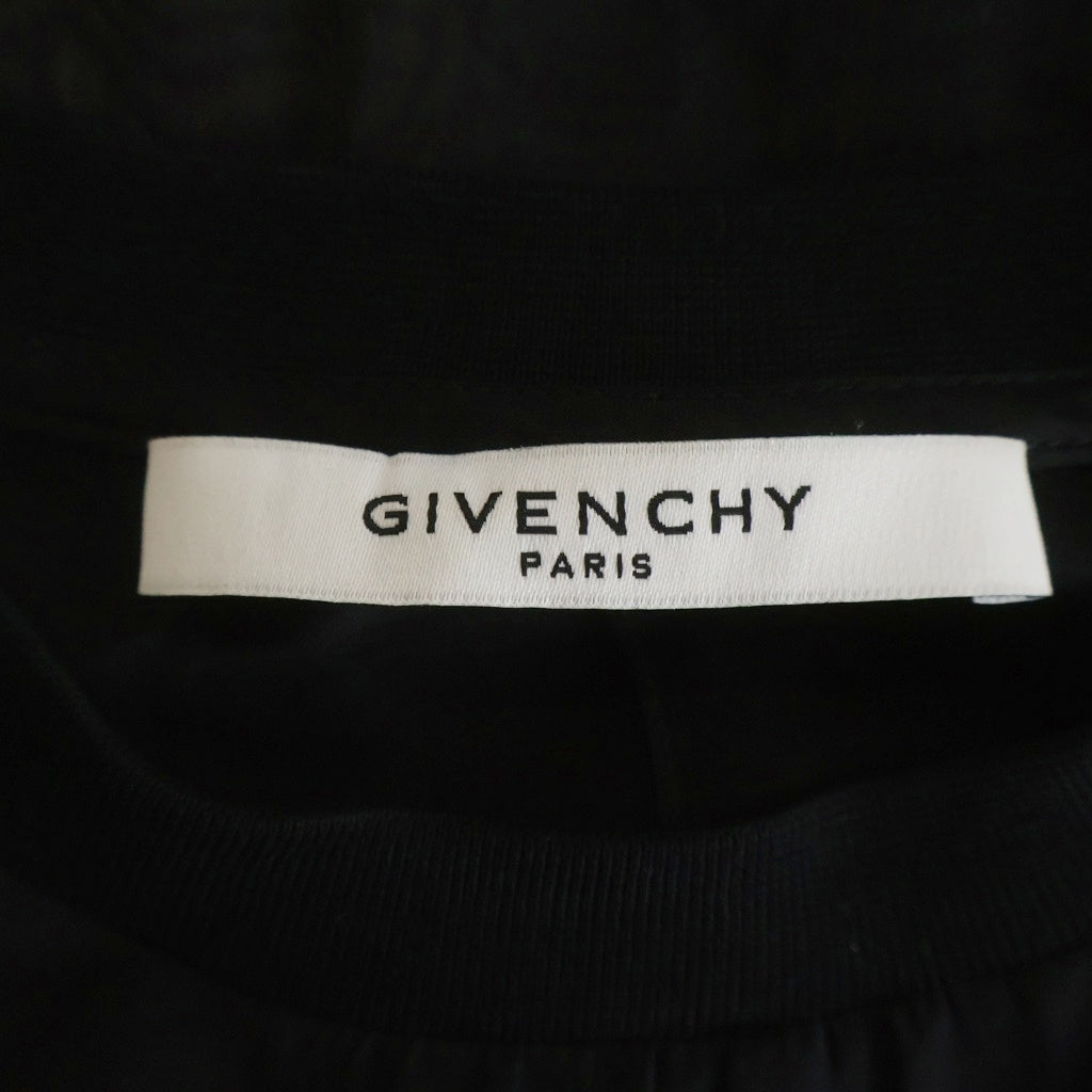 GIVENCHY(ジバンシィ) シースルー半袖カットソー ノースリーブTシャツ ブラック BM701K1050
