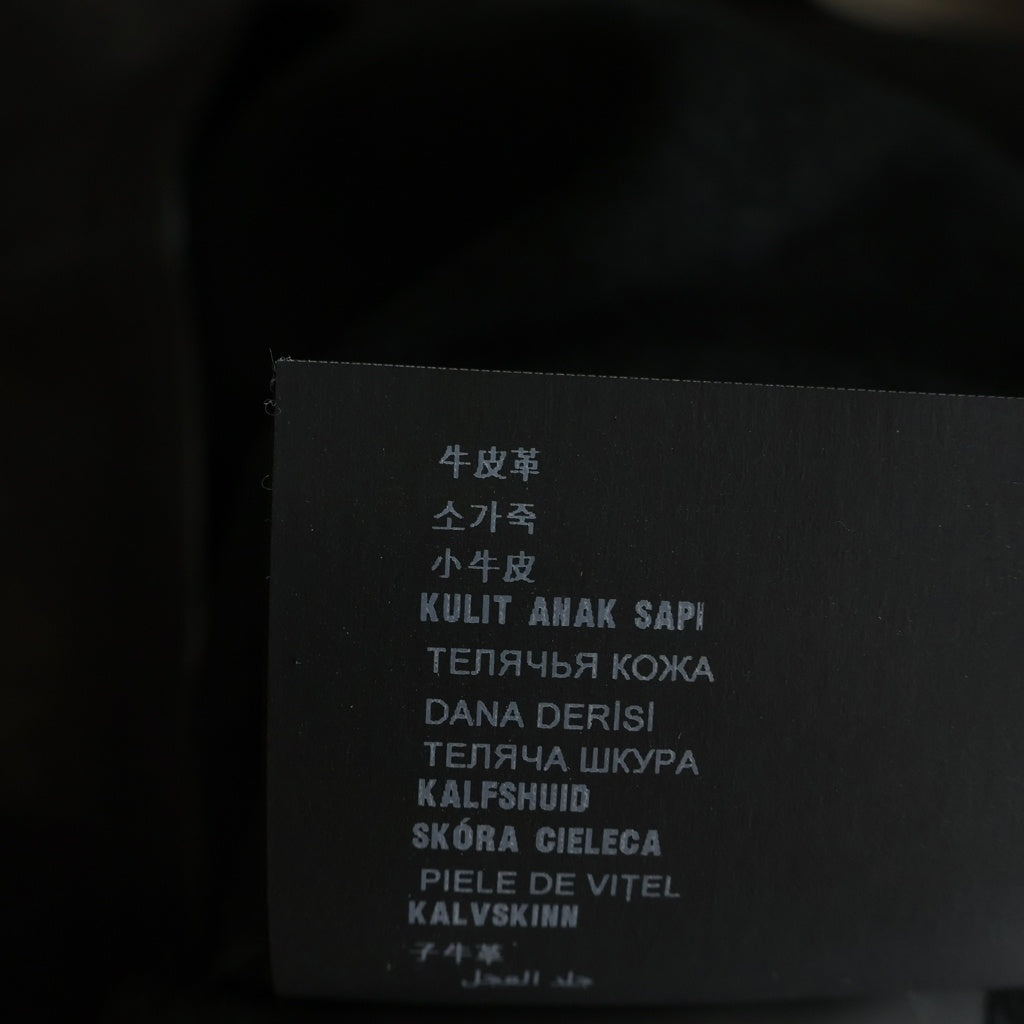 PRADA(プラダ) 23SS ベルデットプルオーバーベスト レザー半袖Tシャツ ブラック
