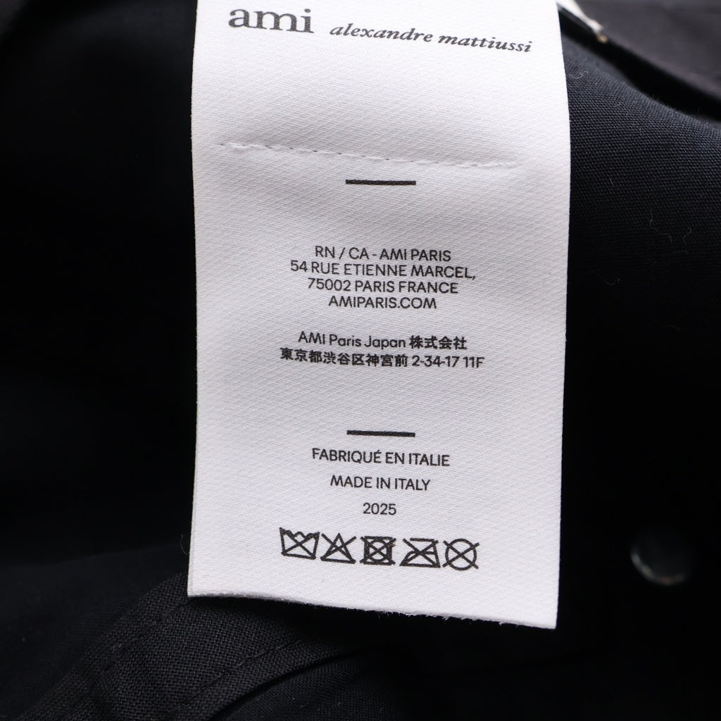 AMI Alexandre Mattiussi(アミアレクサンドルマテュッシ) エンブロイダリー パネルキャップ 帽子 ベージュ レディース