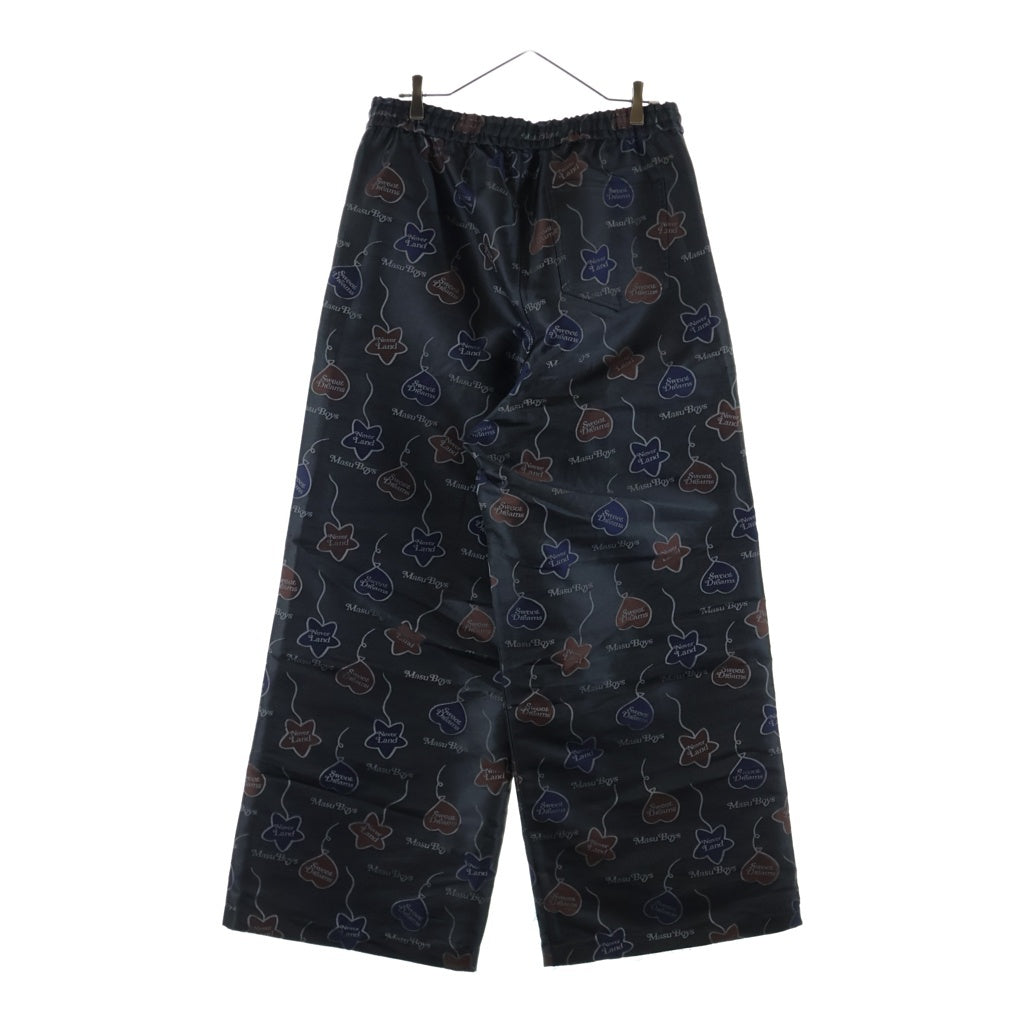 MASU(エムエーエスユー) × VERDY FALLING BALLOON EASY PANTS 総柄バギーパンツ ブラック